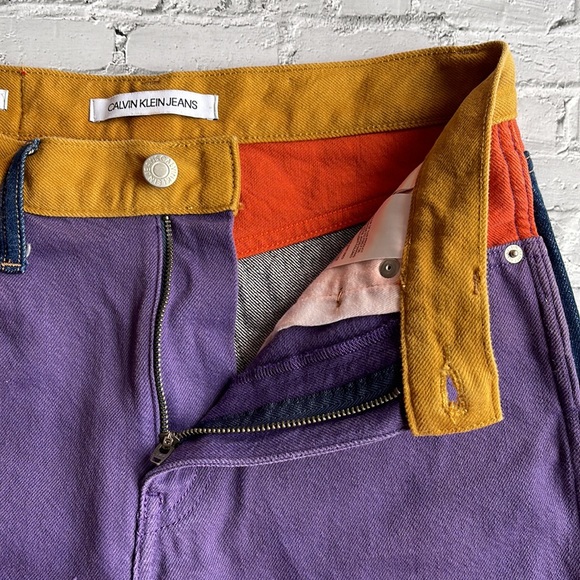 CALVIN KLEIN JEANS | Colour blocked denim cutoff shorts - Picture 10 of 10